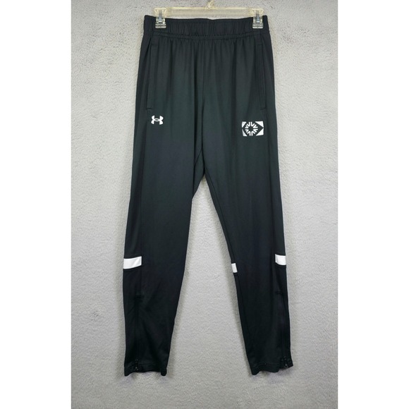 Under Armour Track Pants Men M Black Tapered Performance Athletic Running Active - Picture 1 of 13
